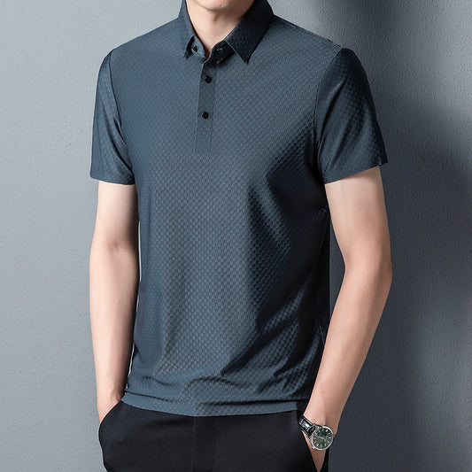 Seamless Short Sleeve Men's Solid Color