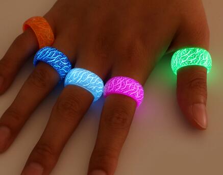 New Design Luminous Purple Blue Ring Glowing In The Dark Wedding Engagement Rings For Women Men Jewelry