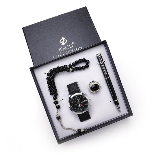 Set Boutique Gift Set Ring Rosary Quartz Watch Pen