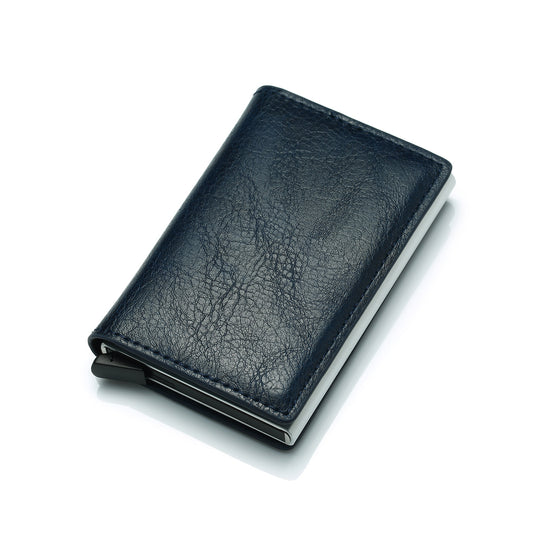 Shield Anti-theft Brush Ultra-thin Credit Card Aluminum Alloy Card Case Metal Men's Multi-card Wallet