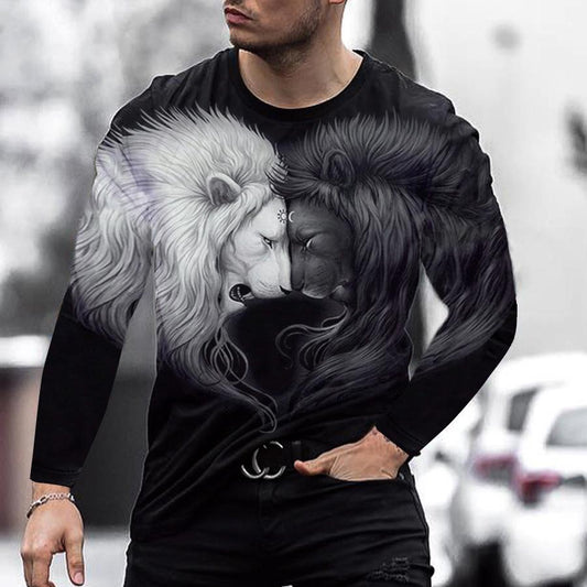 3D Digital Printing Round Neck Loose Casual T-Shirt