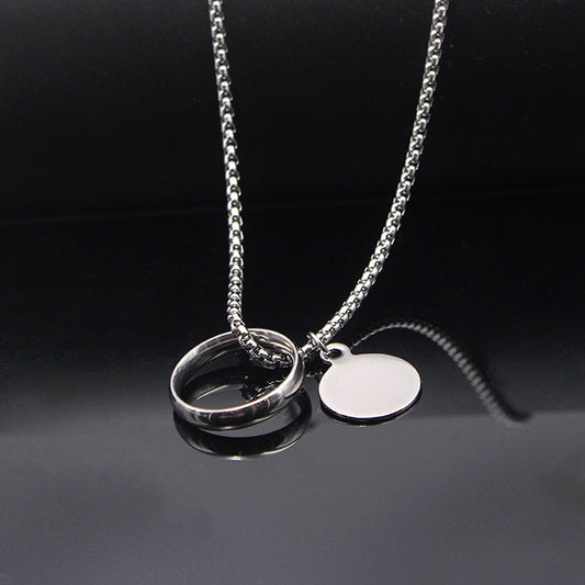 Trendy Male Street Hip-hop Male And Female Ring Couple Pendant